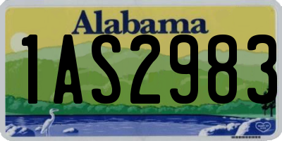 AL license plate 1AS2983