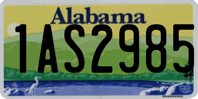 AL license plate 1AS2985
