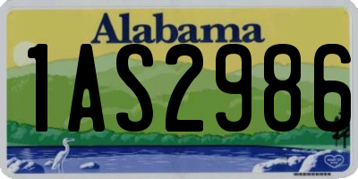 AL license plate 1AS2986