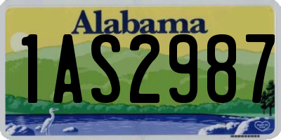 AL license plate 1AS2987