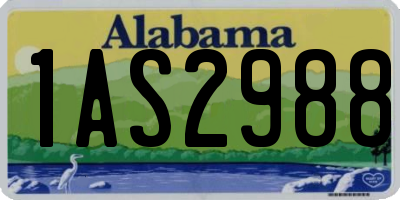 AL license plate 1AS2988