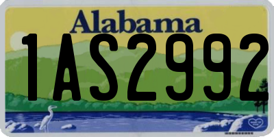 AL license plate 1AS2992