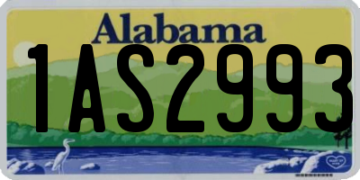 AL license plate 1AS2993