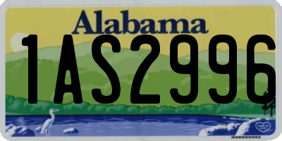AL license plate 1AS2996