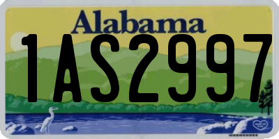 AL license plate 1AS2997