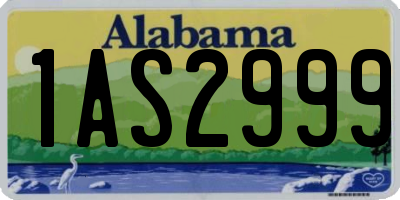 AL license plate 1AS2999
