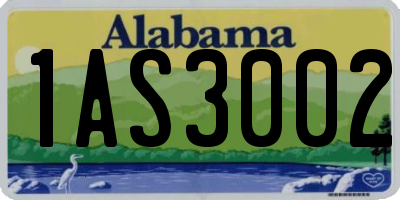 AL license plate 1AS3002