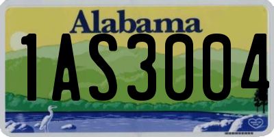 AL license plate 1AS3004