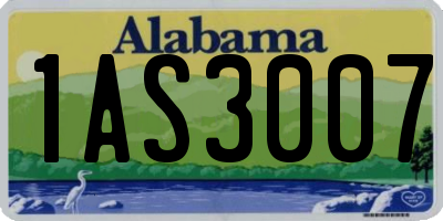 AL license plate 1AS3007
