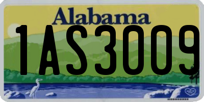 AL license plate 1AS3009