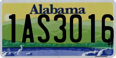 AL license plate 1AS3016