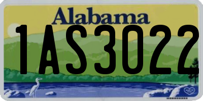AL license plate 1AS3022