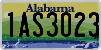 AL license plate 1AS3023