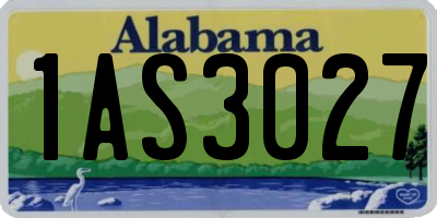 AL license plate 1AS3027
