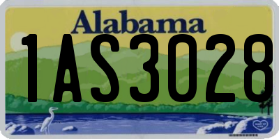 AL license plate 1AS3028