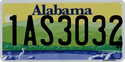 AL license plate 1AS3032