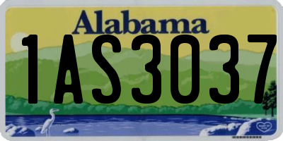AL license plate 1AS3037