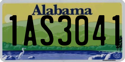 AL license plate 1AS3041