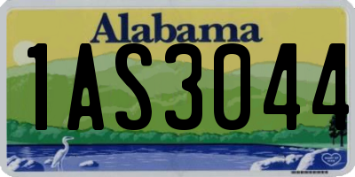 AL license plate 1AS3044