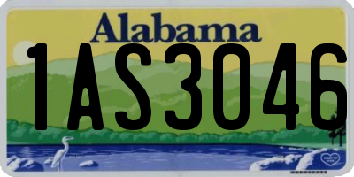 AL license plate 1AS3046