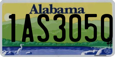 AL license plate 1AS3050