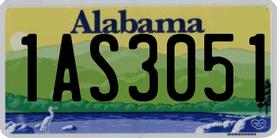 AL license plate 1AS3051