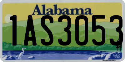 AL license plate 1AS3053