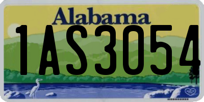 AL license plate 1AS3054