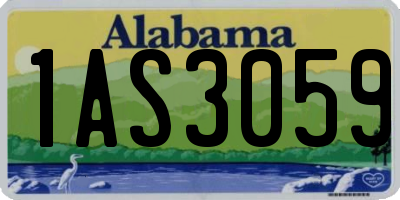 AL license plate 1AS3059