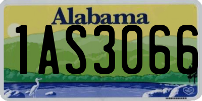 AL license plate 1AS3066