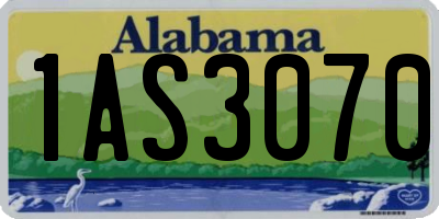 AL license plate 1AS3070