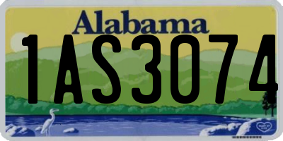 AL license plate 1AS3074