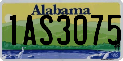 AL license plate 1AS3075