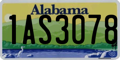 AL license plate 1AS3078