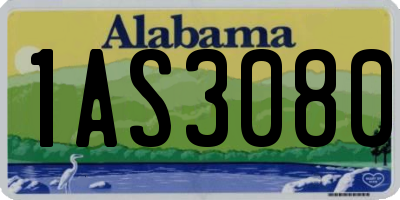 AL license plate 1AS3080