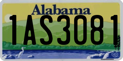 AL license plate 1AS3081