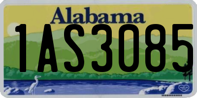 AL license plate 1AS3085