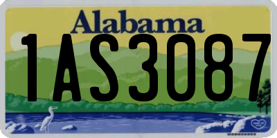 AL license plate 1AS3087