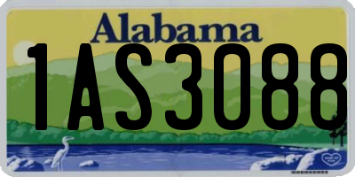 AL license plate 1AS3088