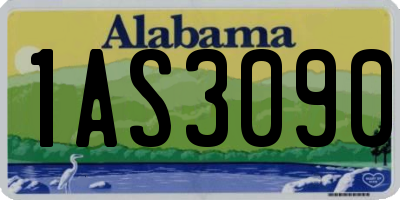 AL license plate 1AS3090