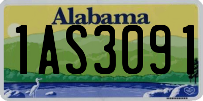 AL license plate 1AS3091