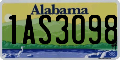 AL license plate 1AS3098