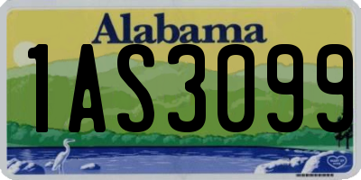 AL license plate 1AS3099