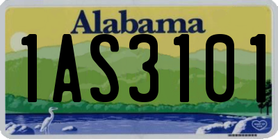 AL license plate 1AS3101