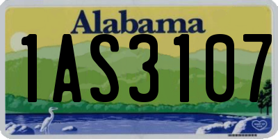 AL license plate 1AS3107