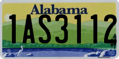 AL license plate 1AS3112