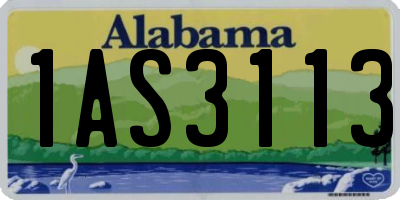 AL license plate 1AS3113