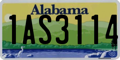 AL license plate 1AS3114