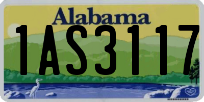 AL license plate 1AS3117