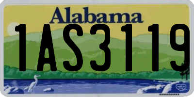 AL license plate 1AS3119